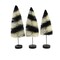 Bethany Lowe 12.0 Inch Black Stripes Delight Trees Halloween Decorative Tree Set , Halloween Decor Bottle Brush Halloween